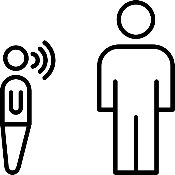 Icon representing child speech therapy and literacy