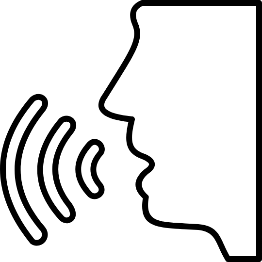 Icon representing voice intervention